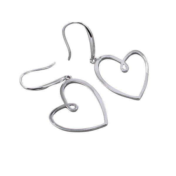 Love Heart Swirl Studs (E18231) | 925 Sterling Silver Heart Earrings –  Silver Australia